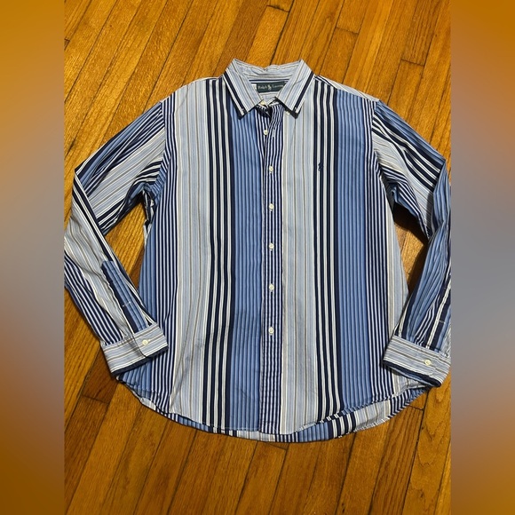 Ralph Lauren Other - Ralph Lauren Shirt Mens XL Blue Striped Button Up Long Sleeve Pony